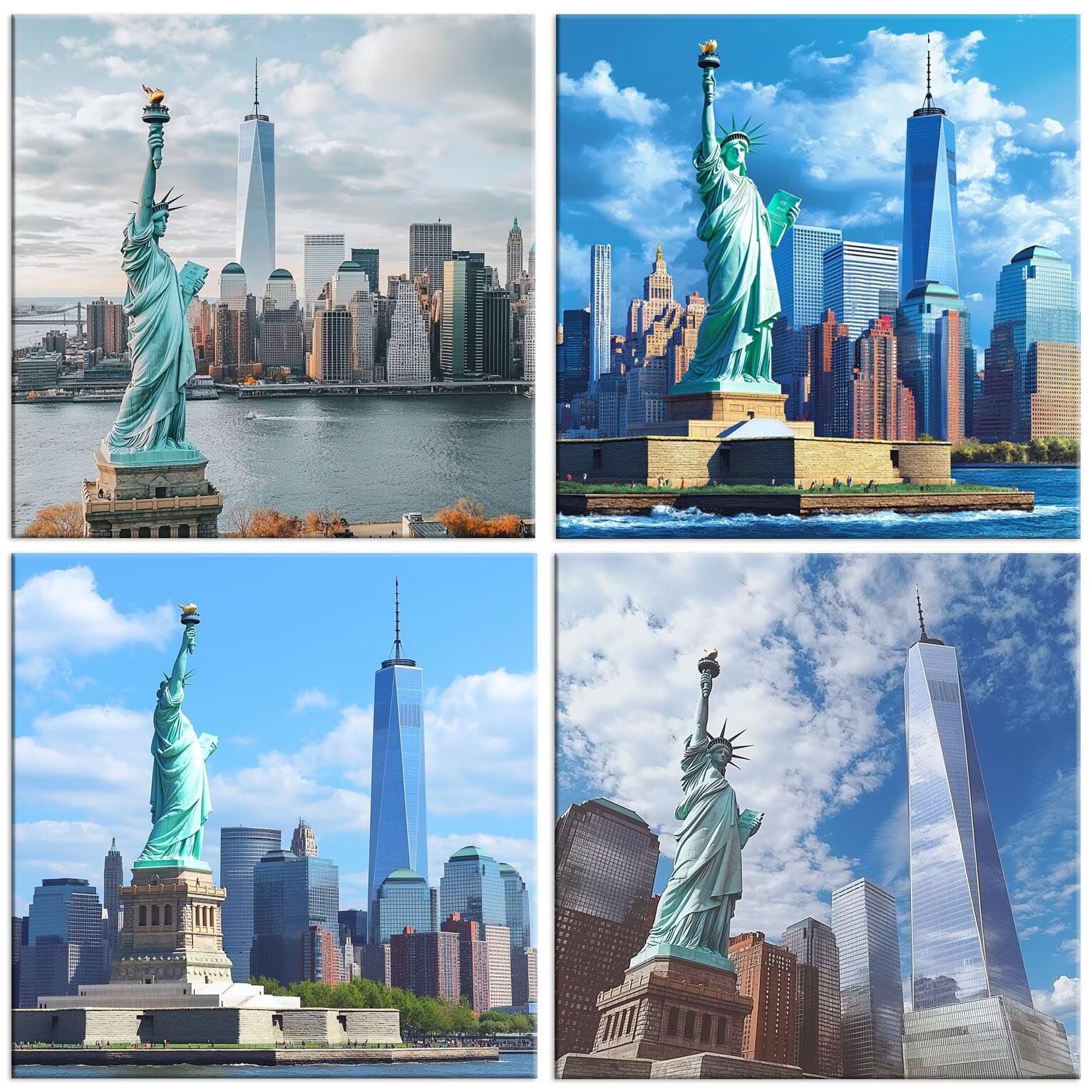 Estatua de la libertad 5D Kits de Pintura de Diamantes 35x35cm G-965