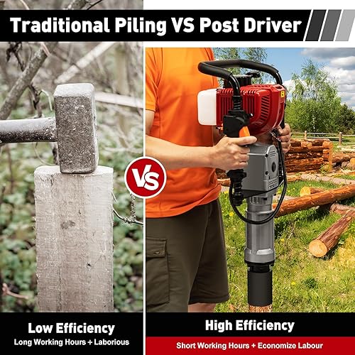 Miniatura 8 de 52 cc de gasolina, motor de 2 tiempos refrigerado por aire, herramienta de martillo de pila de un solo cilindro refrigerado por aire, kit de empuje