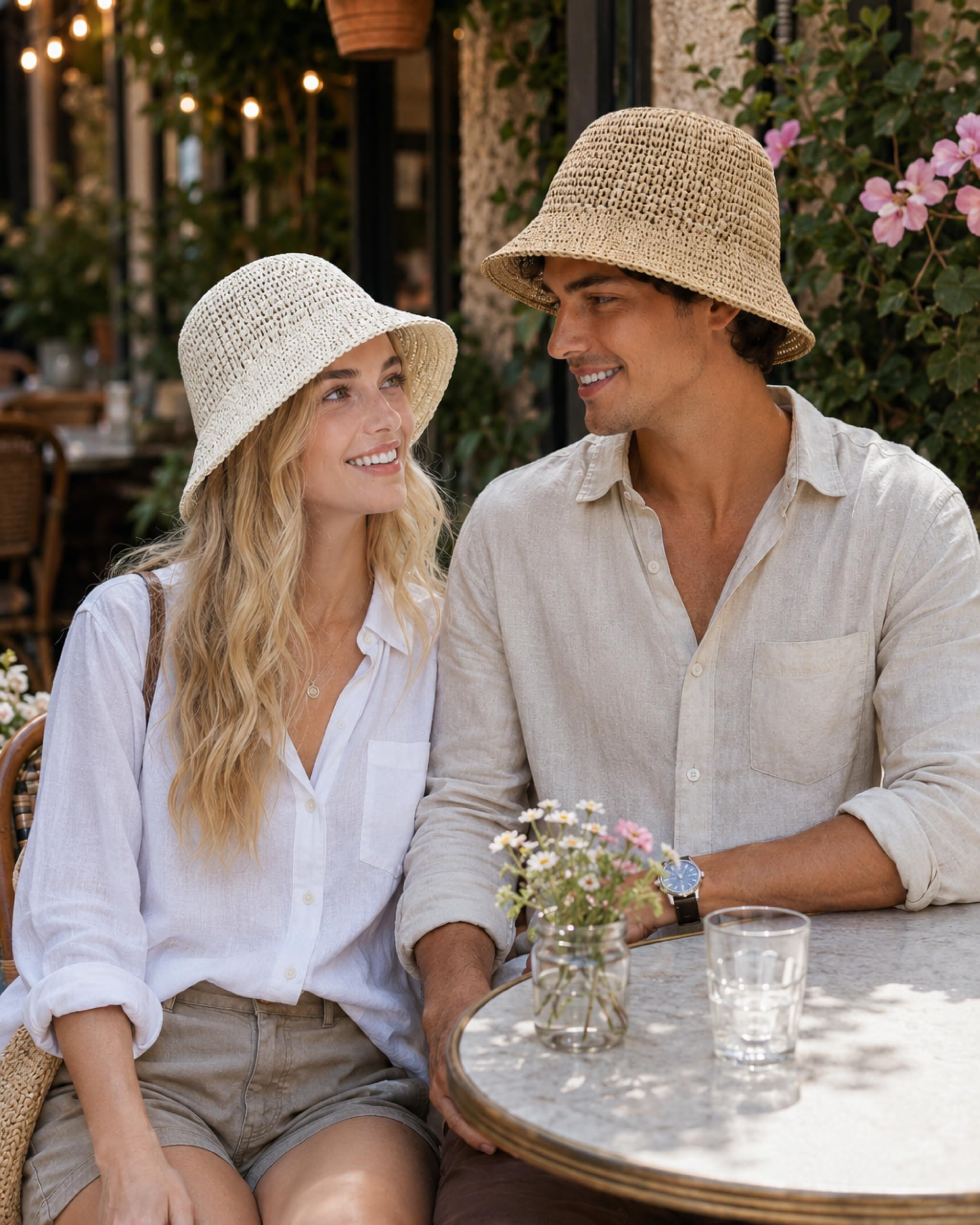 Zylioo Chapeaux de paille XXL - Grand chapeau de voyage d'été - Taille S M - Large bord - UPF 50 - Pliable