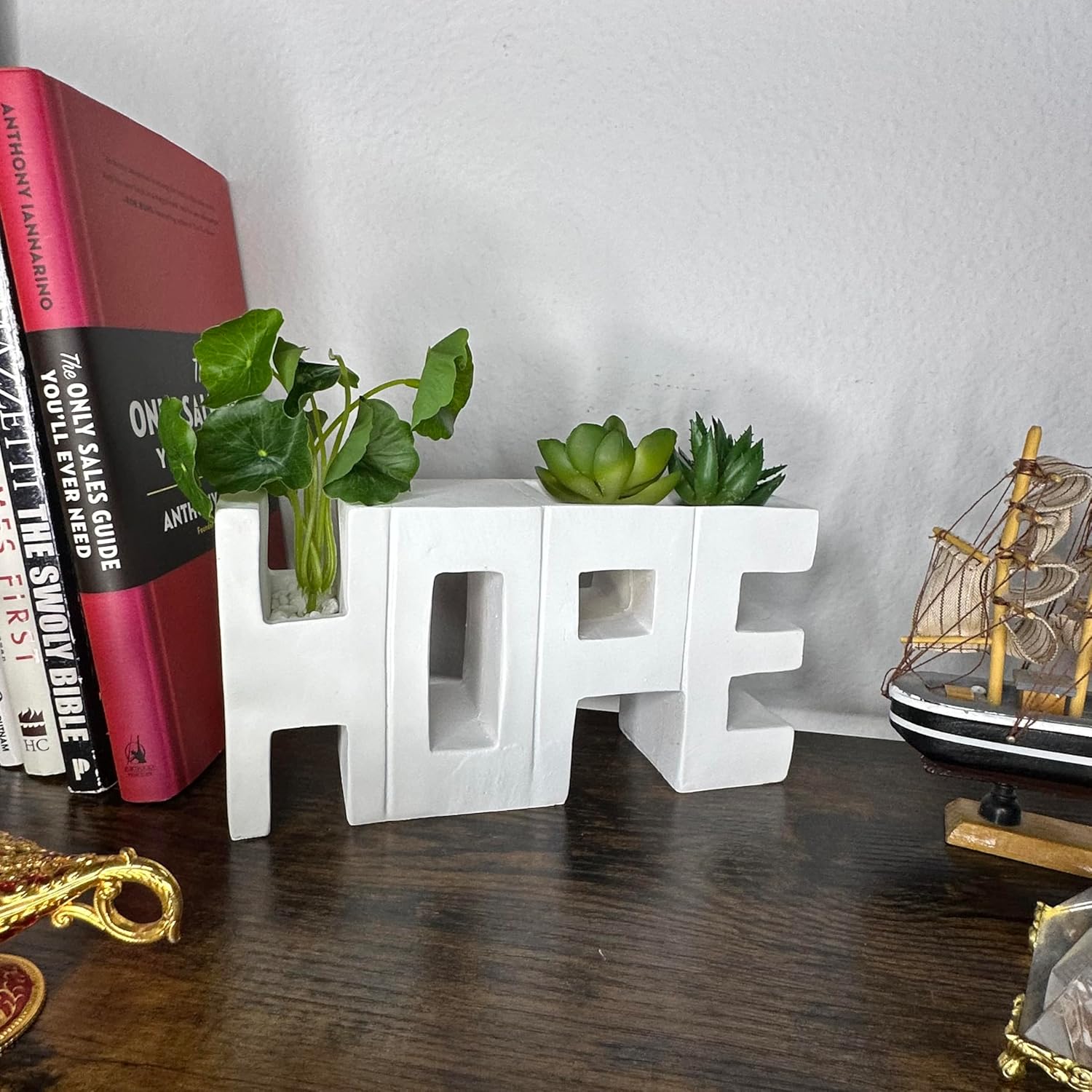 Hope Vase - Flower Pot, Holds Artificial and Real Plants. Plant Hope.Plant Holder, TLA, They Love Abe, Eco-Friendly, Plant Decor
