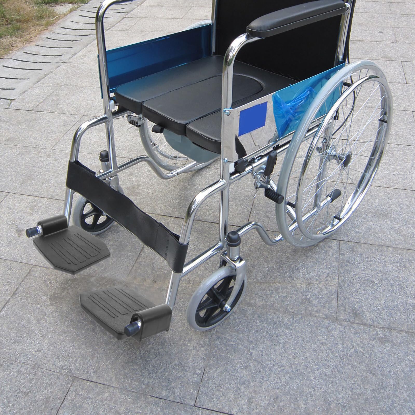 2 pezzi Poggiapiedi per Sedia Rotelle Pedana Elevabile Ergonomica e Resistente con Supporto Rinforzato Ricambio Pratico per Anziani e Disabili