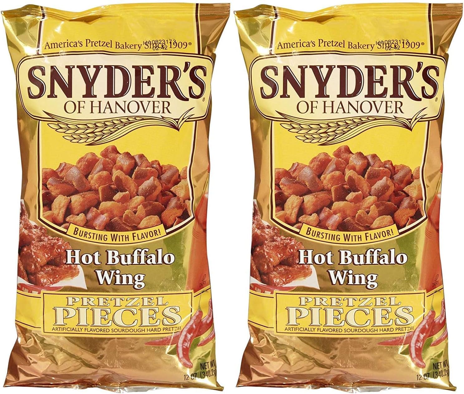 Snyder's of Hanover Pretzel Pieces - Hot Buffalo Wing - 12 oz - 2 pk