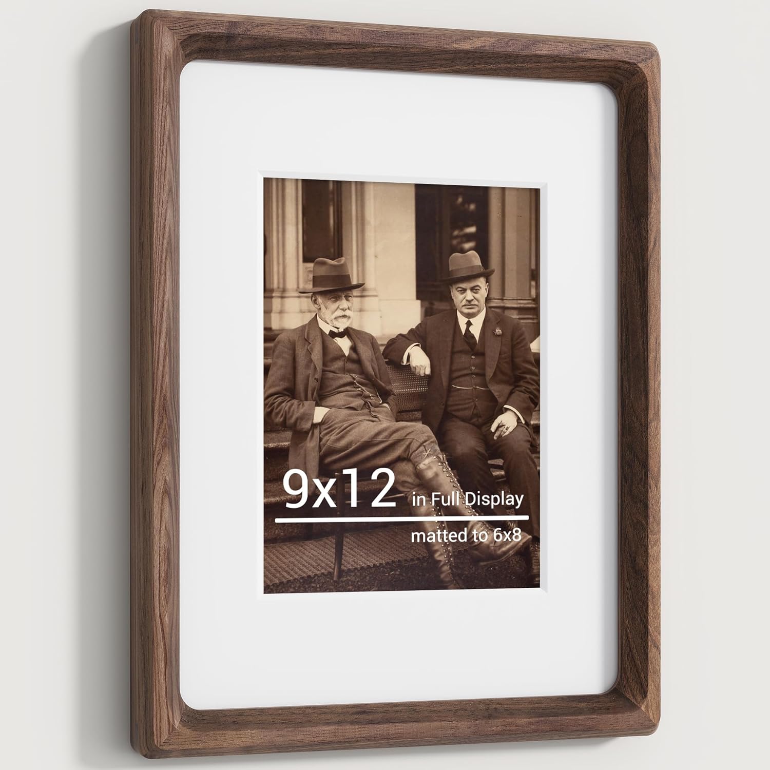 9x12 Picture Frames Natural Walnut,Original Wood Hand Make