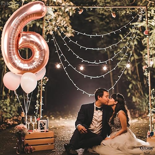 Miniatura 997 de KatchOn, Globo dorado gigante del número 8 de 40 pulgadas, globo dorado del número 8 para decoraciones de cumpleaños de 8 años para niñas