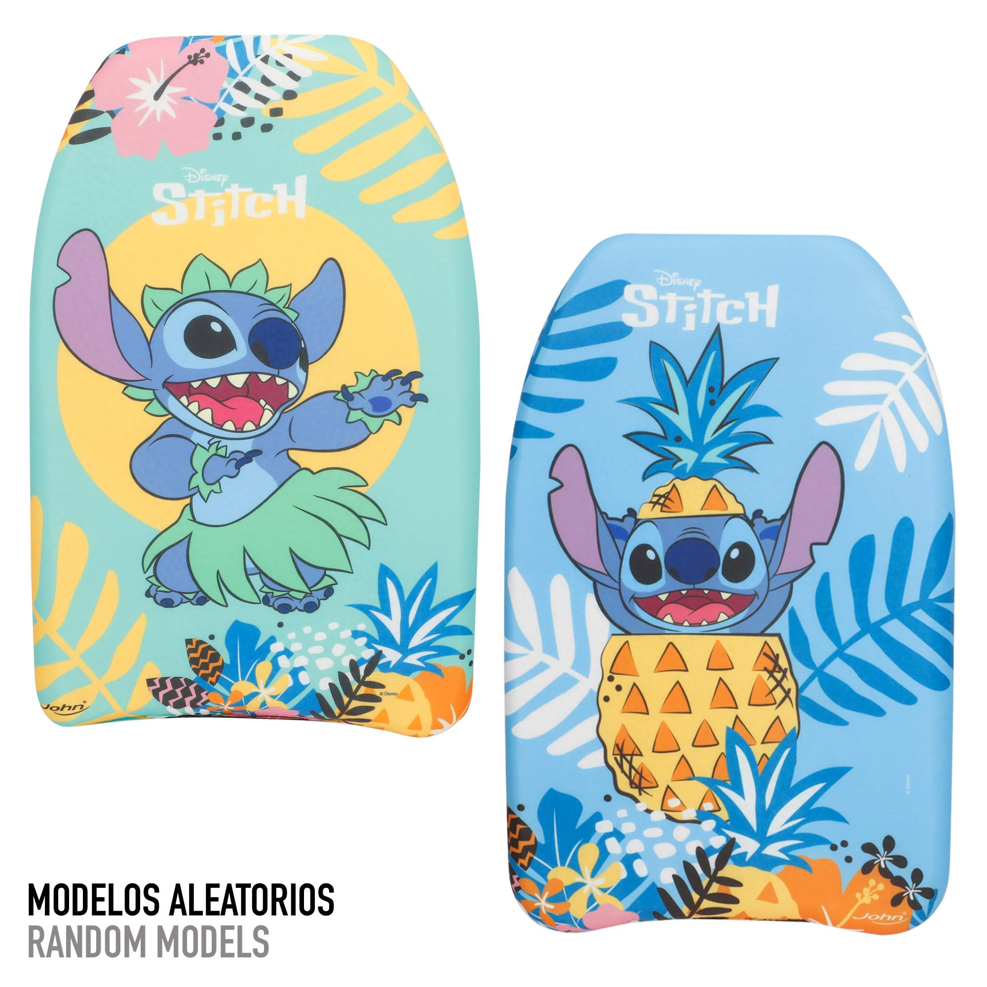 COLORBABY Stitch Tabla de natación 43,5x28,5x4 cm, Espuma EVA Ligera y Resistente, Modelos Surtidos, Diseño Oficial Disney de Stitch, para iniciarse en el Agua, A Partir de 3 años (77481)