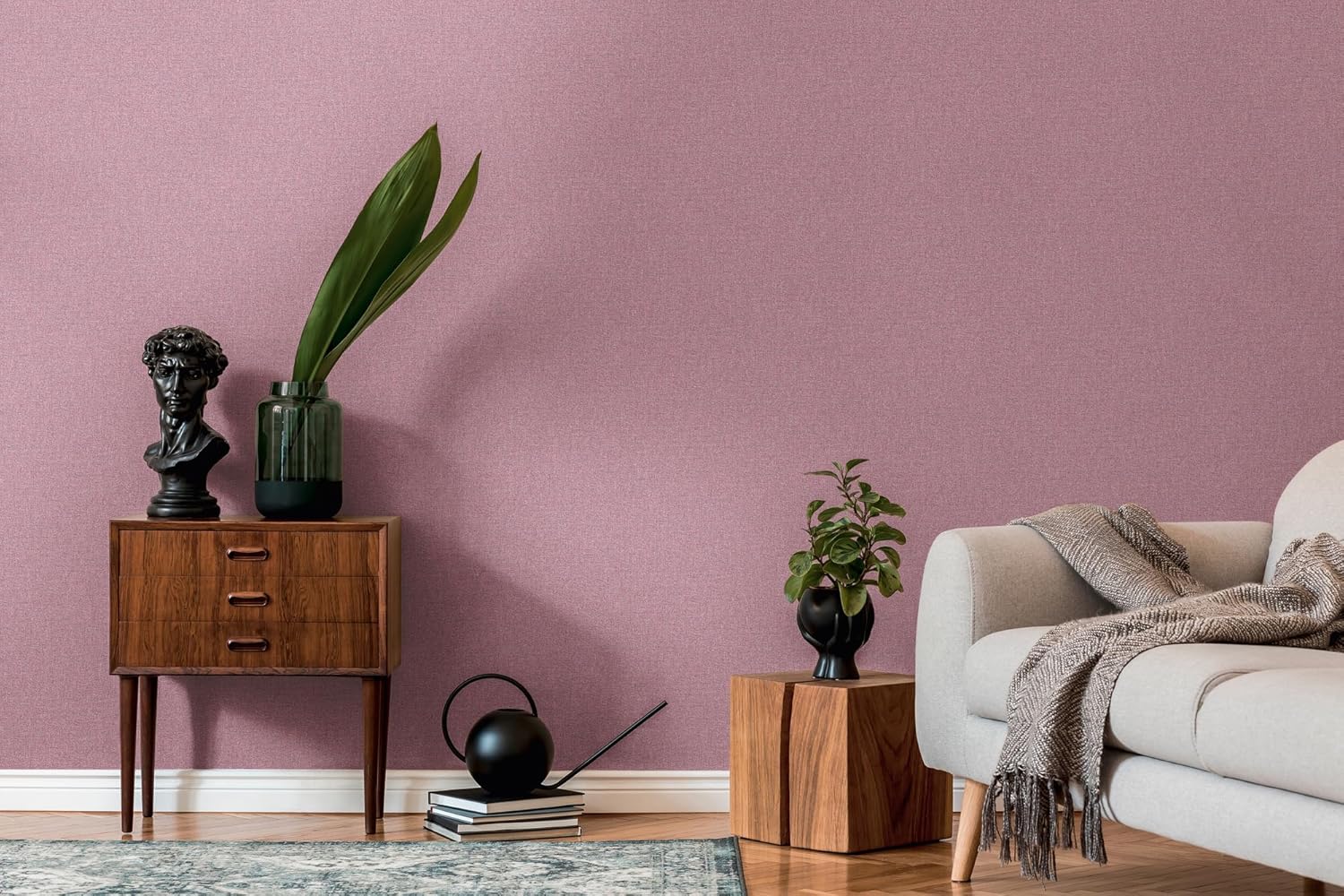 Livingwalls Famous Garden 393539 Non-Woven Wallpaper 10.05 m x 0.53 m Made in Germany Purple Pink