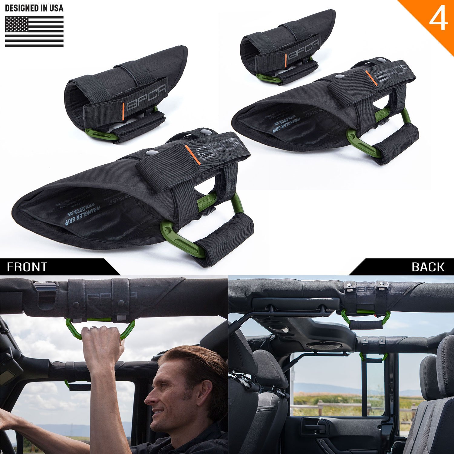 GPCA GPGrip PRO Grab Handle for Jeep Wrangler JL JT JK Sport Sahara