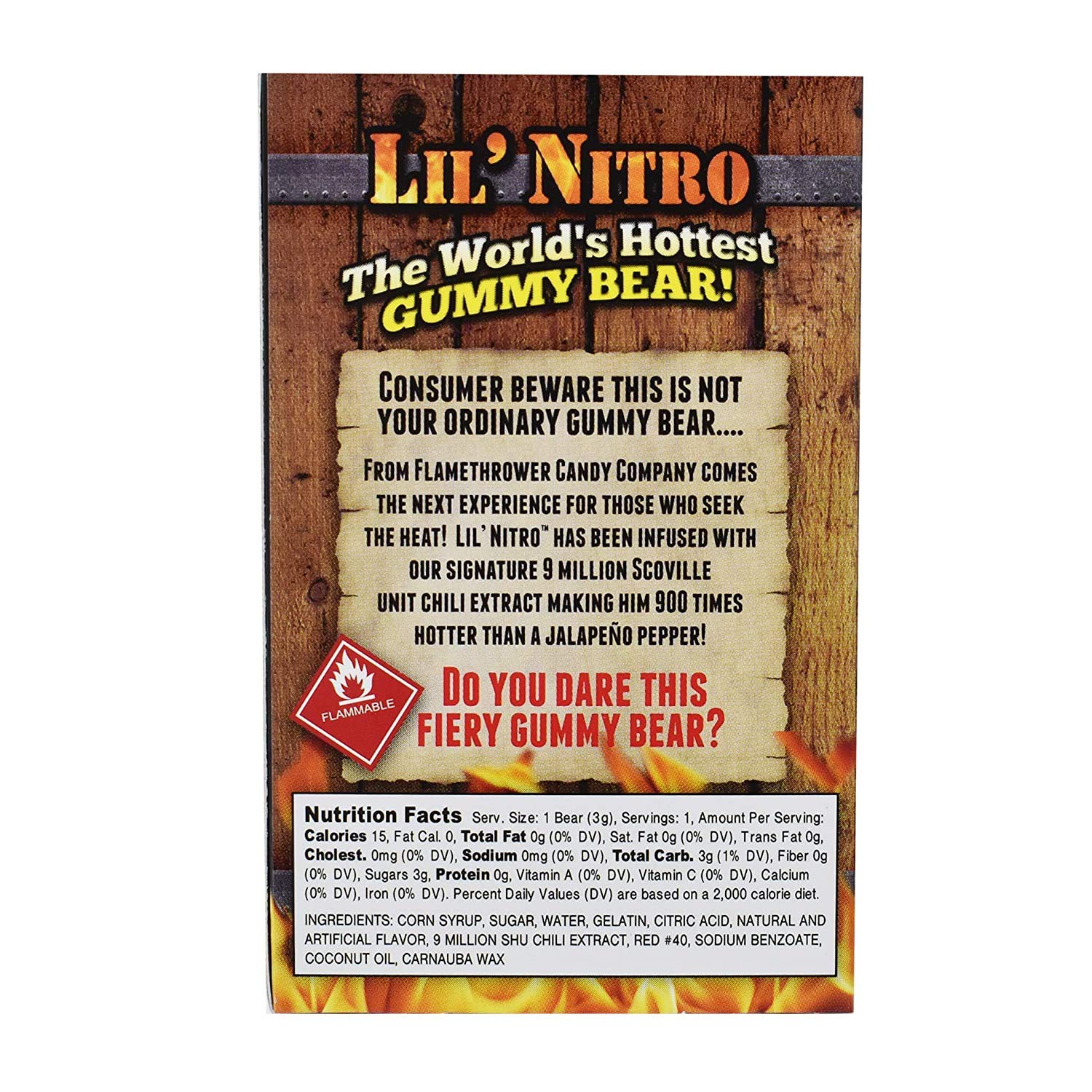 Flamethrower Candy Company 4 Pack of Lil' Nitro: The World's Hottest Gummy Bear
