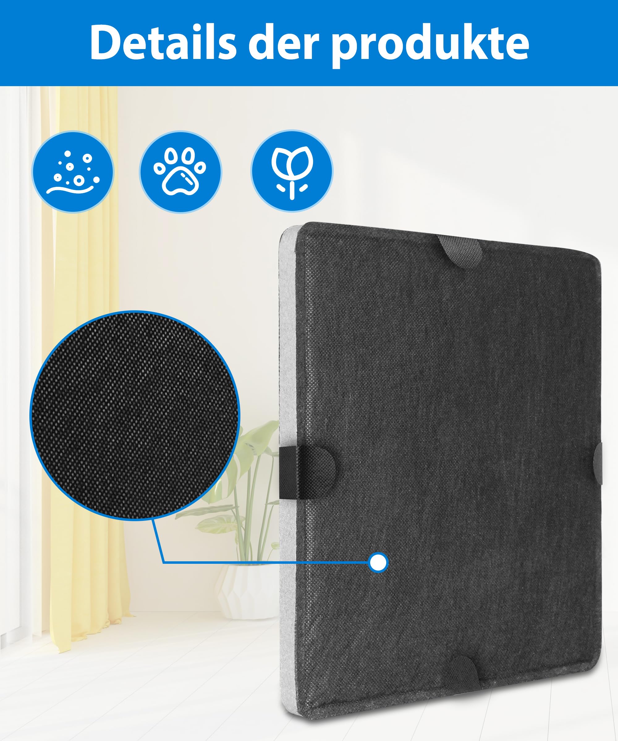 2-Packung - DKF 12-1 Dunstabzugshaube Filter passgenauer Filter für Miele DKF 12-1 bzw. 6228731. für Aktivkohlefilter DA269-4 / DA279-4 / DA390 / DA420 / 28996265D (2 pack）