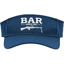M1918 BAR WWII Vintage Label Raising THE BAR Graphic Sport Sun Visor