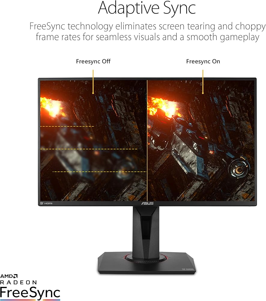 Asus VG259Q 24.5” Gaming Monitor 144Hz Full HD (1920 X 1080) 1ms IPS Elmb FreeSync Eye Care DisplayPort HDMI,Black thumbnail 5