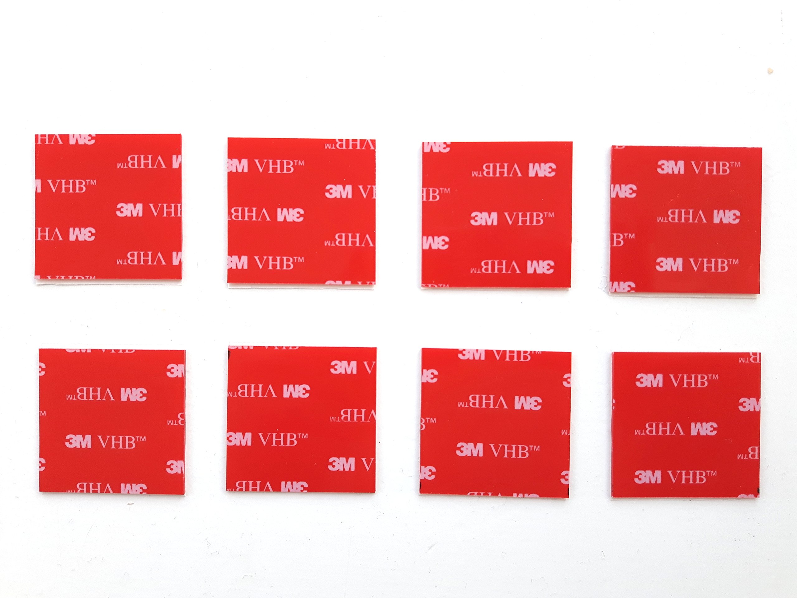 3M VHB Clear Double-Sided Tape - Pack of 8 square pads