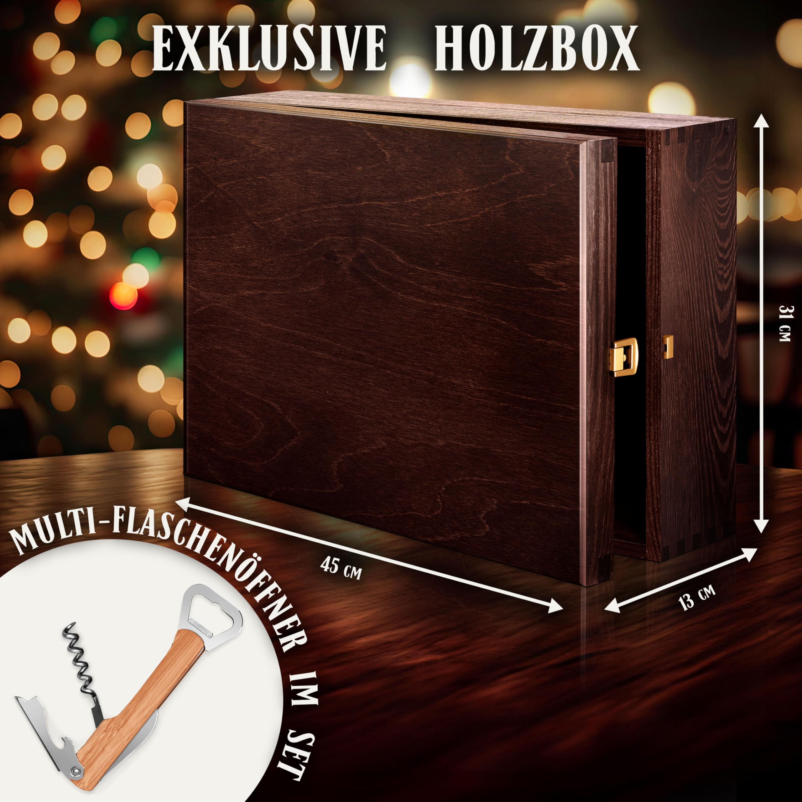 Maverton Bourbon Whiskey Karaffe + 6 Whiskygläser mit Gravur personalisiert