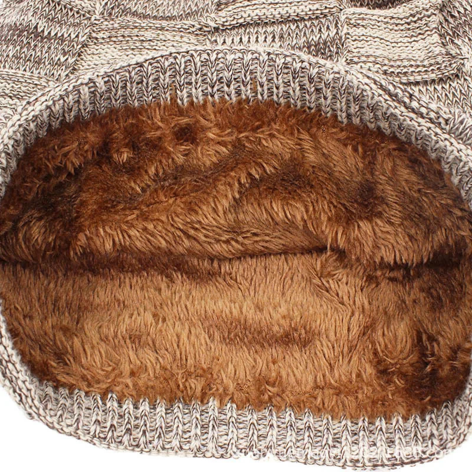 Casquettes Bonnets Chapeaux Bonnet Tricoté Bonnet Chaud en Tricot Épaissi Coupe-Vent Et Bonnets Skully