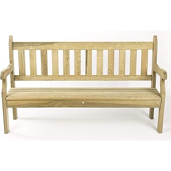 Amazon De Massive Parkbank Aus Kiefernholz 150 Cm 180 Cm Breit Holzbank Stabil Rustikal Gartenbank Kiefer Massiv Impragniert 180 Cm