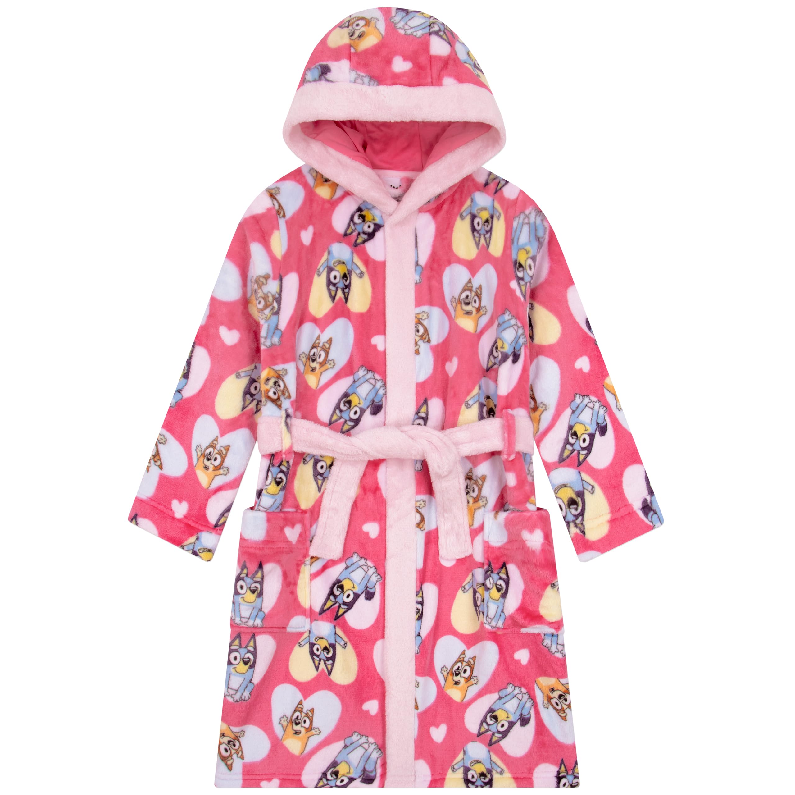 BlueY Peignoir Fille, Bingo Robe De Chambre Enfant, Peignoir De Bain Enfant En Polaire