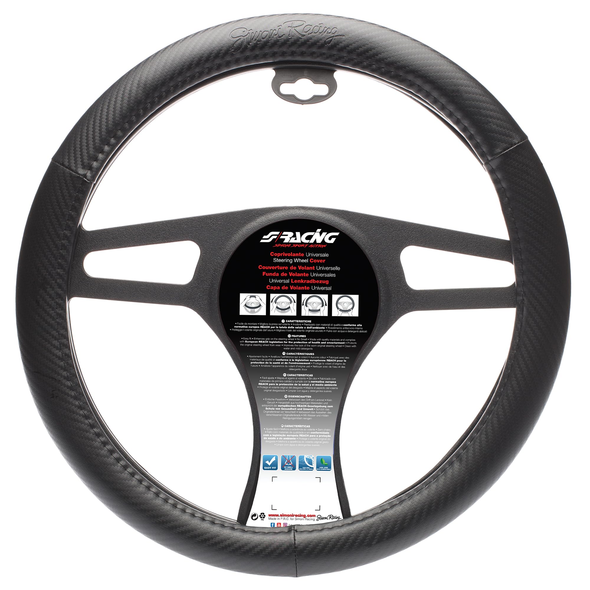 Simoni Racing CVT/22 Inox Universal Steering Wheel Cover