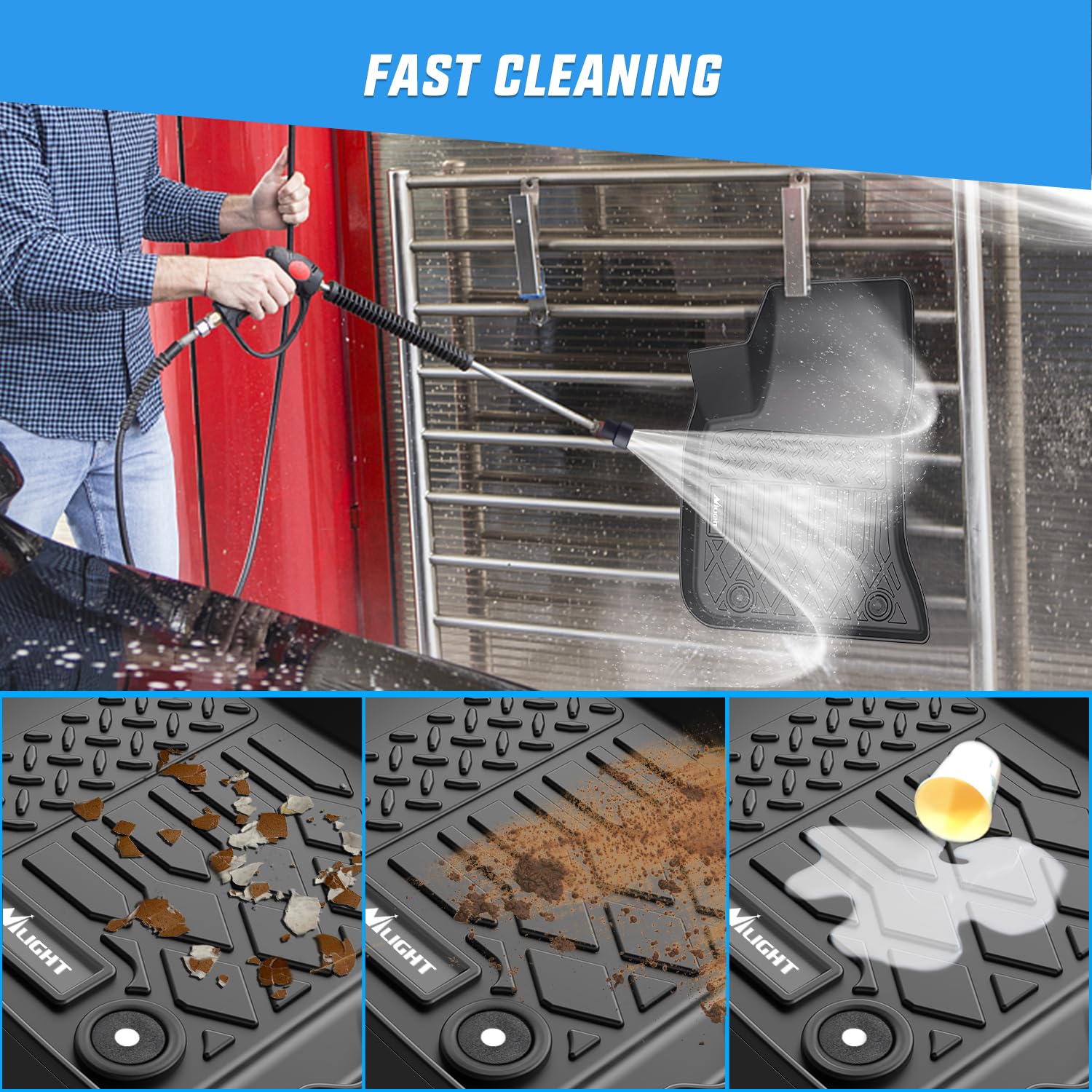 Nilight TPE Floor Mats for Dodge Charger RWD 2011-2023 Chrysler 300 RWD 2011 2012 2013 2014 2015 2016 — view 6