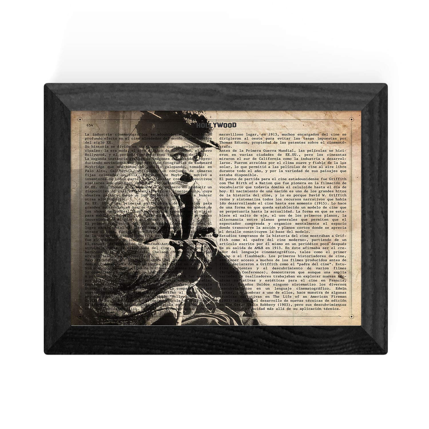 Nacnic vintage movie film The Gold Rush on definition of Hollywood Unframed - A4 size.