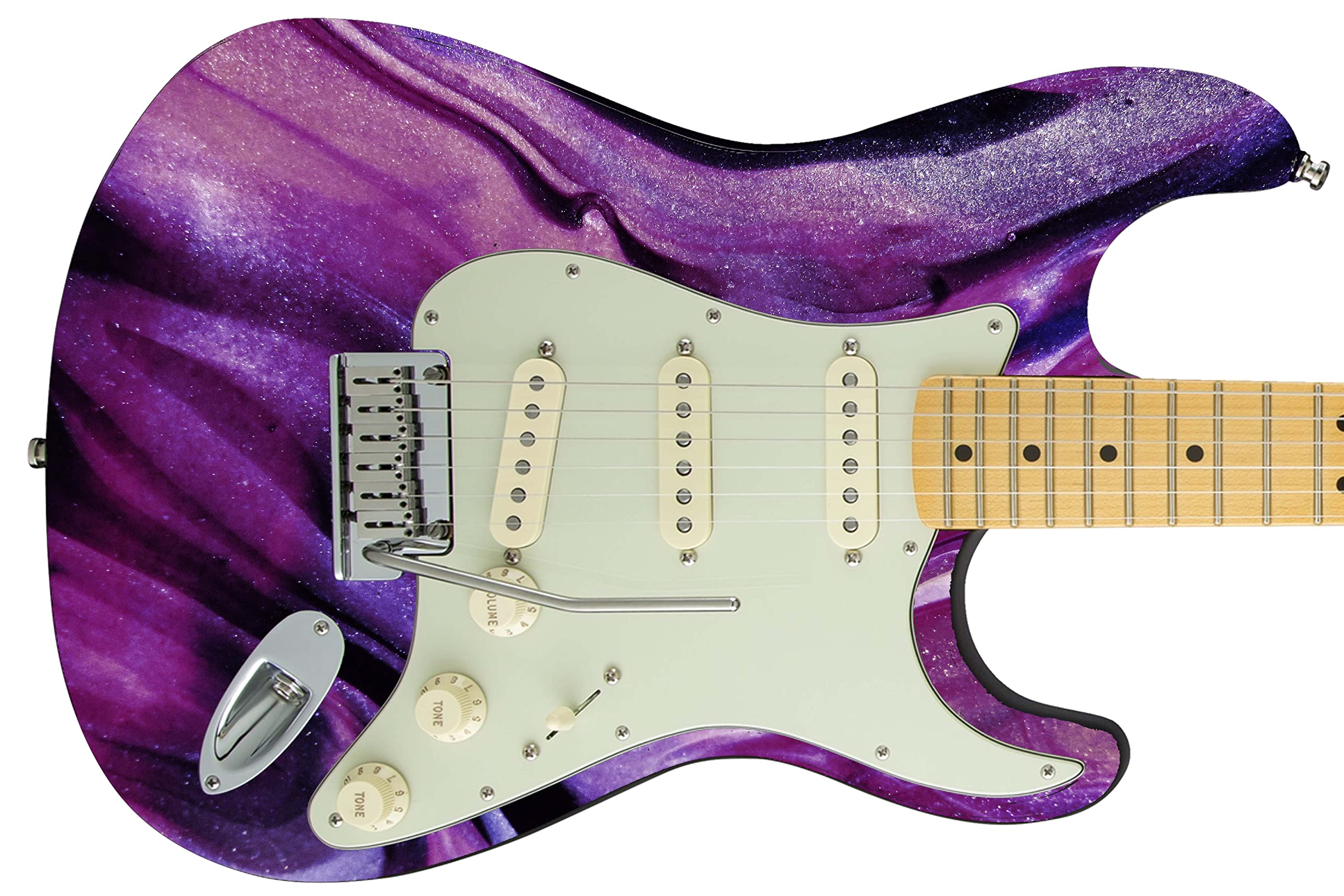 Guitar Skin Axe Wrap Re-skin Music Vinyl Fuchsia Lip-gloss 707