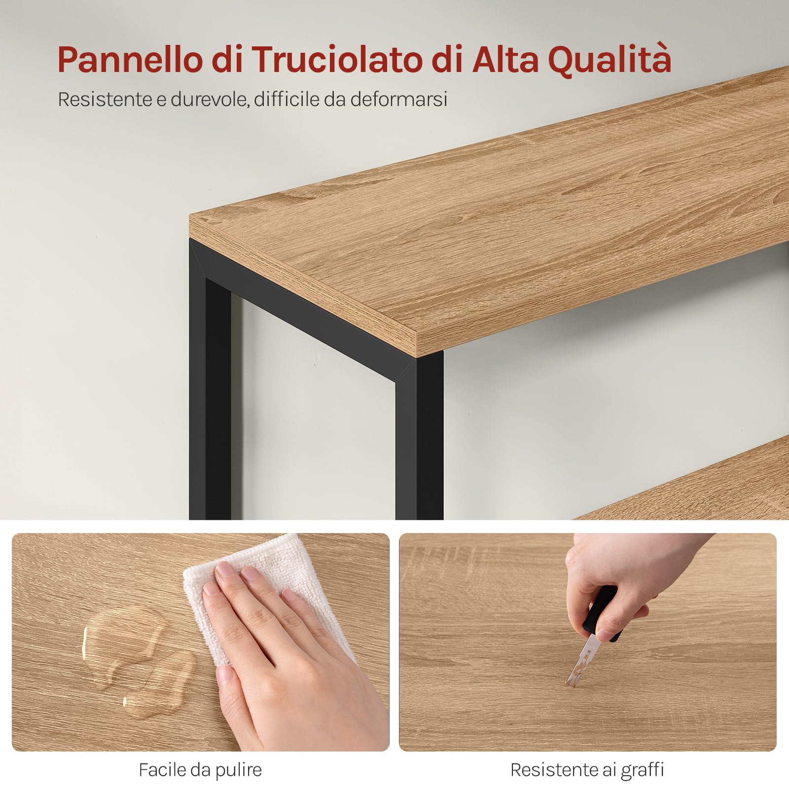 WOLTU Libreria Moderna Design, 58 x 24 x 122 cm, Scaffale per Libri CD | con Cassetti e Ante, in Legno e Metallo, Rovere Chiaro