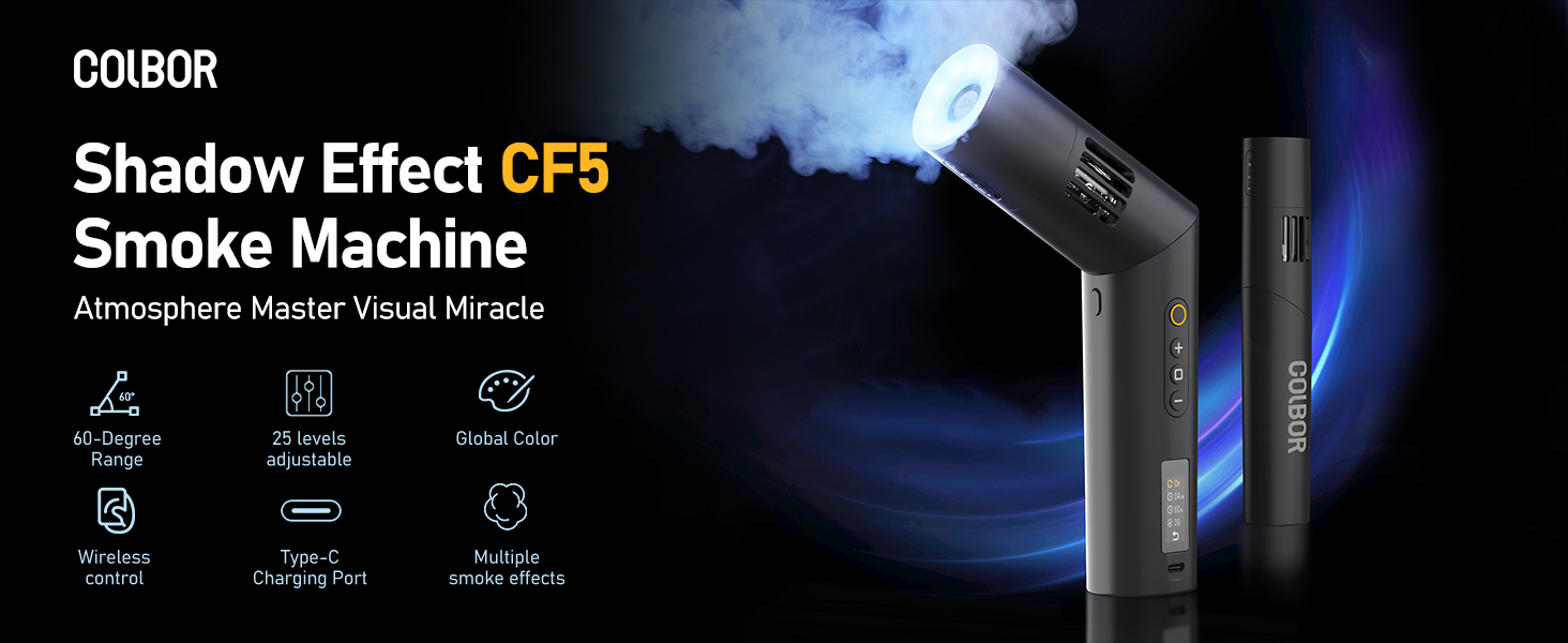COLBOR CF5 40W Portable Fog Machine with Remote Control