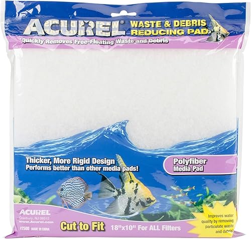 Miniatura 2 de Acurel Paquete de 3 almohadillas de medios para reducir desechos y residuos, 18 x 10 pulgadas, almohadilla de medios de fibra para todos los filtros