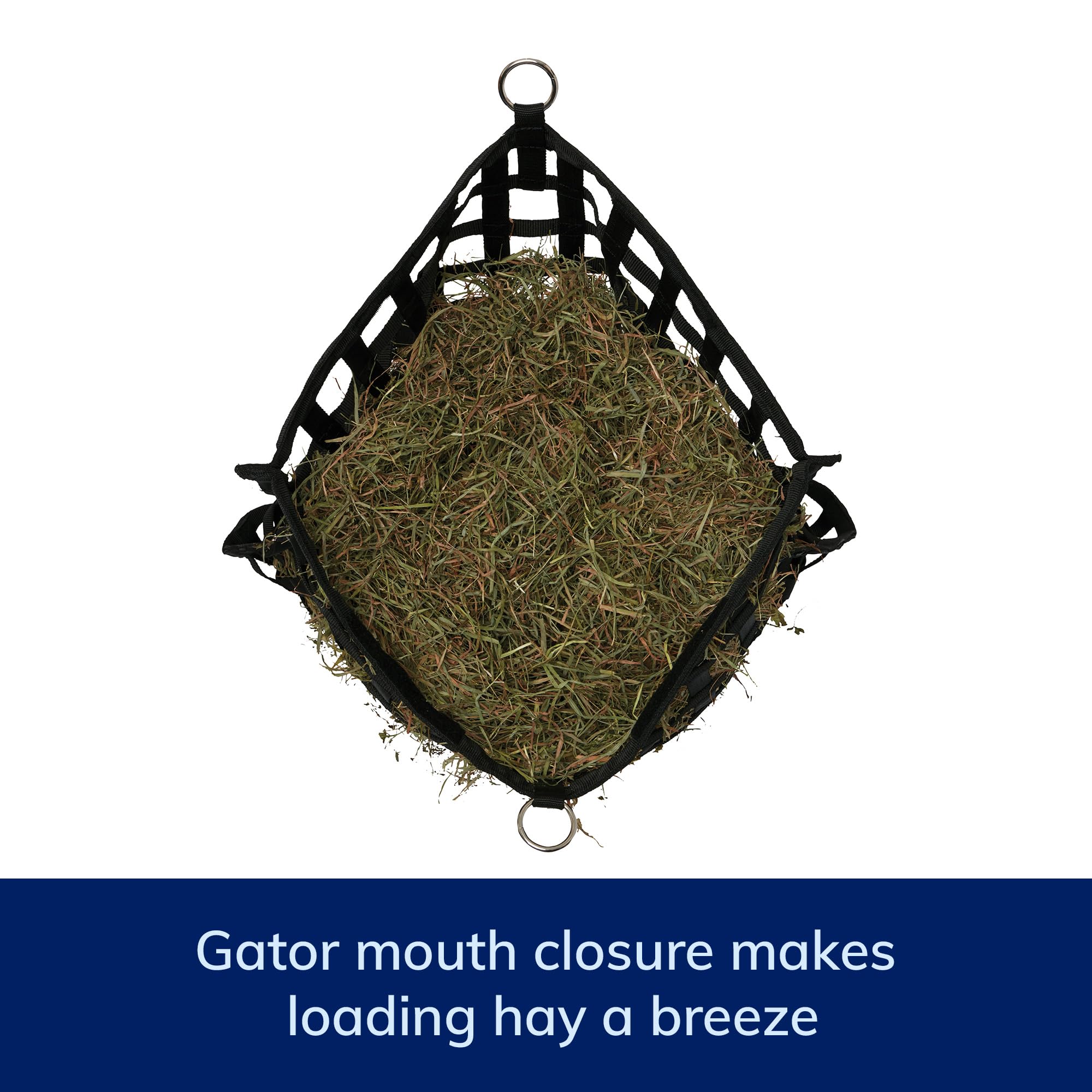 SMARTPAK Bolsa de heno de alimentación lenta para caballos | Red de alimentación de heno con nailon resistente | Cierre de boca de cocodrilo para una fácil carga | Se adapta a 10-15 libras de heno |
