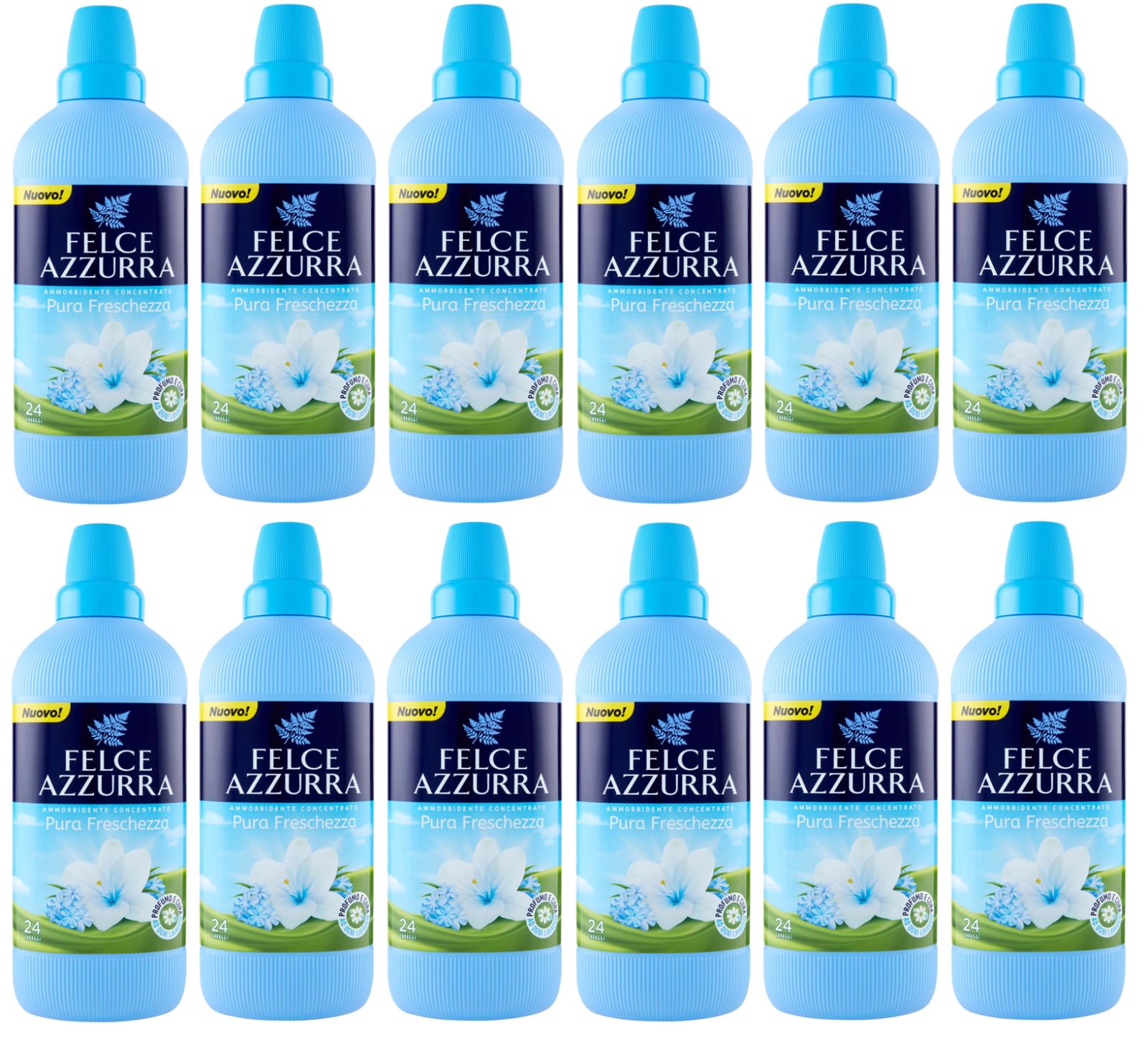 FELCE AZZURRA Ammorbidente Concentrato Pura Freschezza, suavizante concentrado con frescura pura, 24 lavados, 600 ml