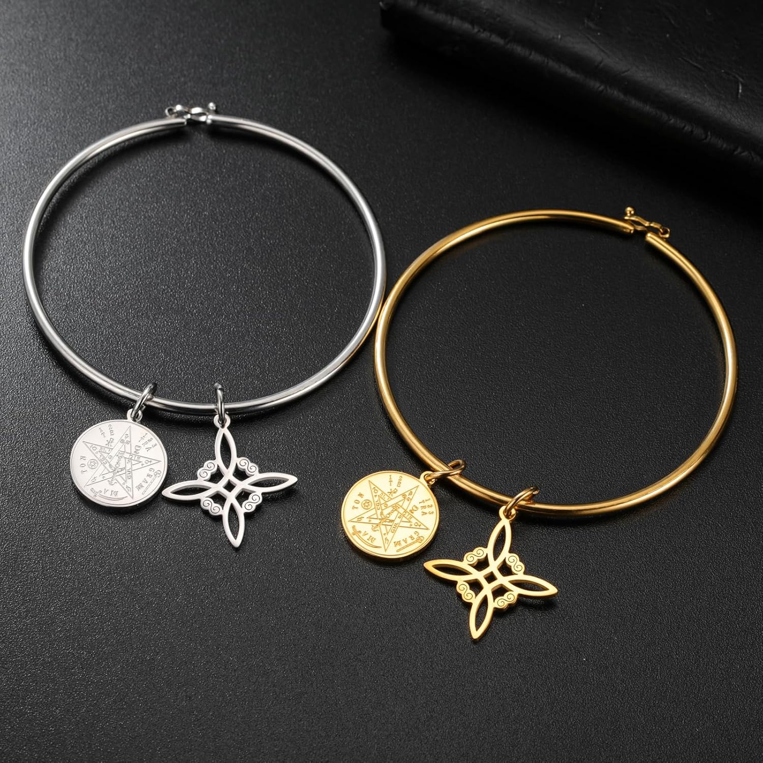 TEAMER Adjustable Tetragrammaton Witch Knot Bracelet Double Amulet Protection Bracelet Solomon Pentagram Jewelry For Women - Image 6