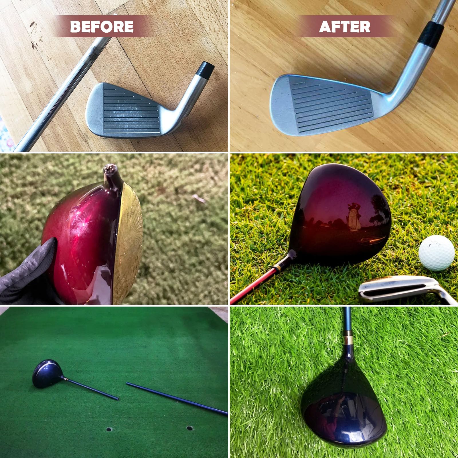 Mazze da golf epossidiche da 120 ml, a rapida polimerizzazione, trasparente, durevole, epossidico per riparare tutte le mazze da golf, teste di golf, driver, putter e ferri da stiro