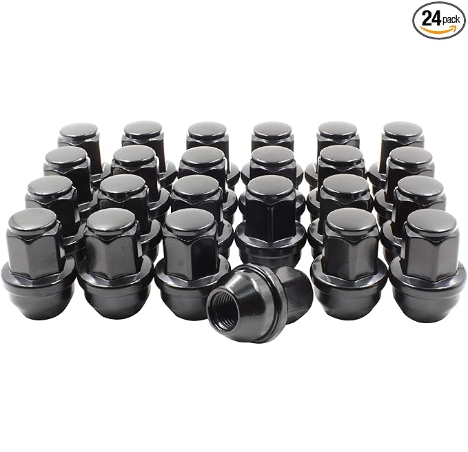 Wheel Lugs 24 Pc Set Spike Lug Nuts ¦ Black ¦ 14x1.5 ¦ Ford F150