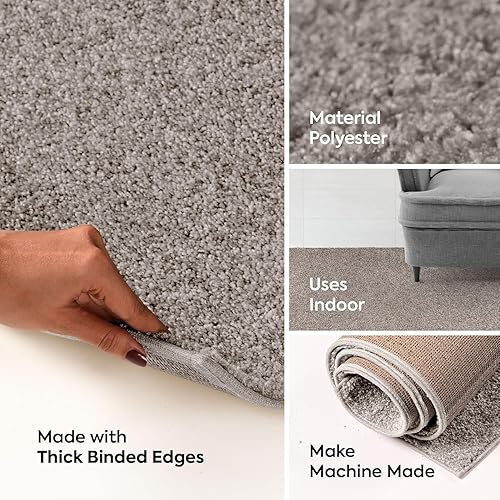 Miniatura 6 de Alfombras de área de gran tamaño de color sólido, color negro, 12' x 15'