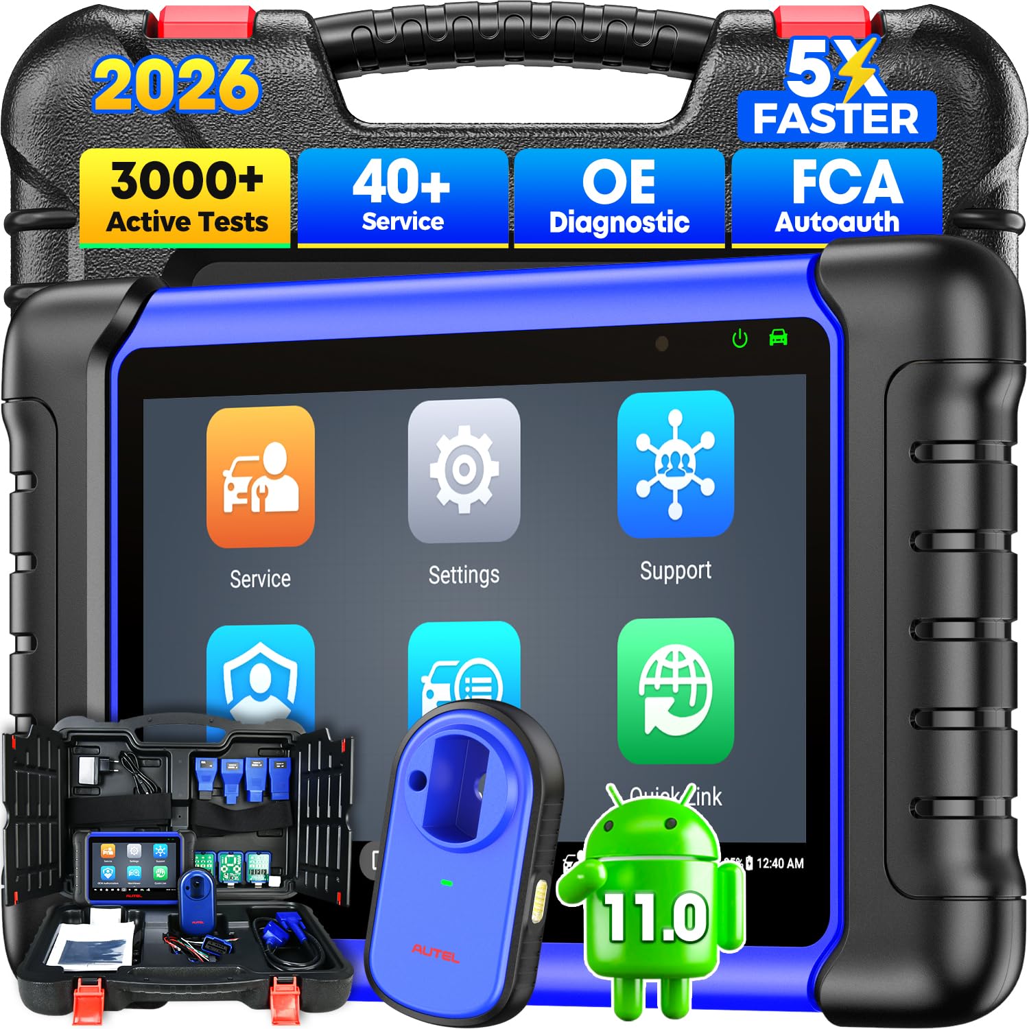 Autel MaxiIM IM508S Key Fob Programming Tool, 2025 Up of IM508 KM100, Bidirectional Diagnostic Scanner with XP200 Programmer, 2-Year Update, 3000+ Tests, 40+ Resets, All Sys Scan, Smart & Expert Mode