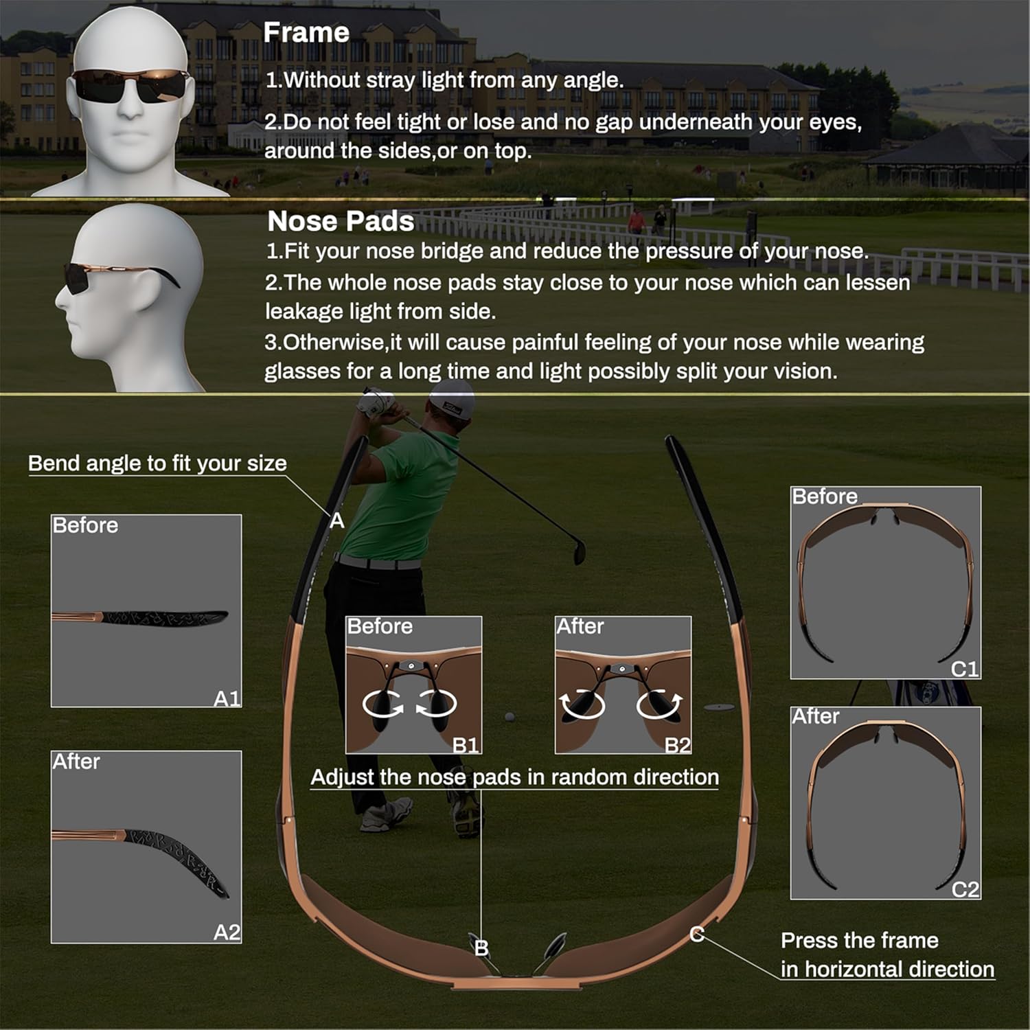 ROCKNIGHT Driving HD Polarized UV400 Protection Ultra light Al-Mg Golf Fishing Outdoor Sunglasses - Image 2