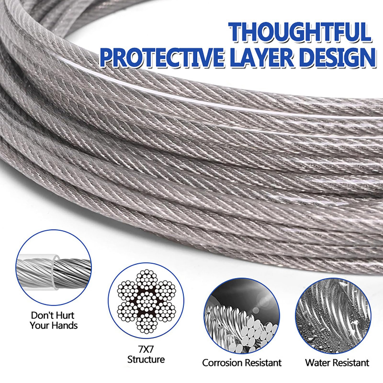 30 m zestaw linek stalowych 2 mm z oczkami napinacz liny