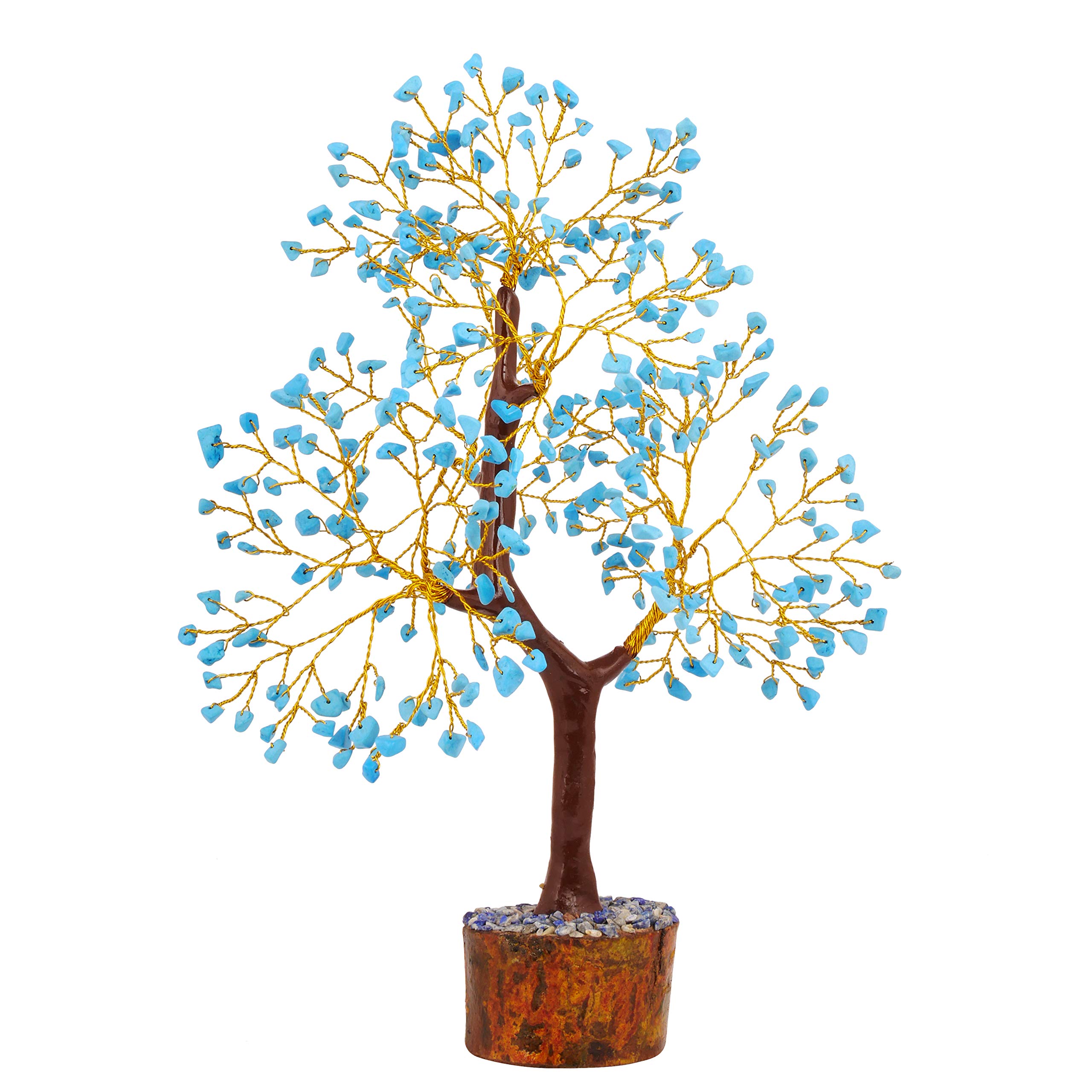 ABHISUBYA Crystal Tree - Turquoise Crystals - Feng Shui - Money Tree - Chakra Stones - Healing Crystals - Home Decor - Spiritual Gifts for Christmas