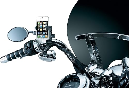 Miniatura 2 de Kuryakyn 1699 Accesorio para manillar de motocicleta Tech-Connect Cradle Kit de montaje para dispositivoteléfono GPS para motocicletas con barras de