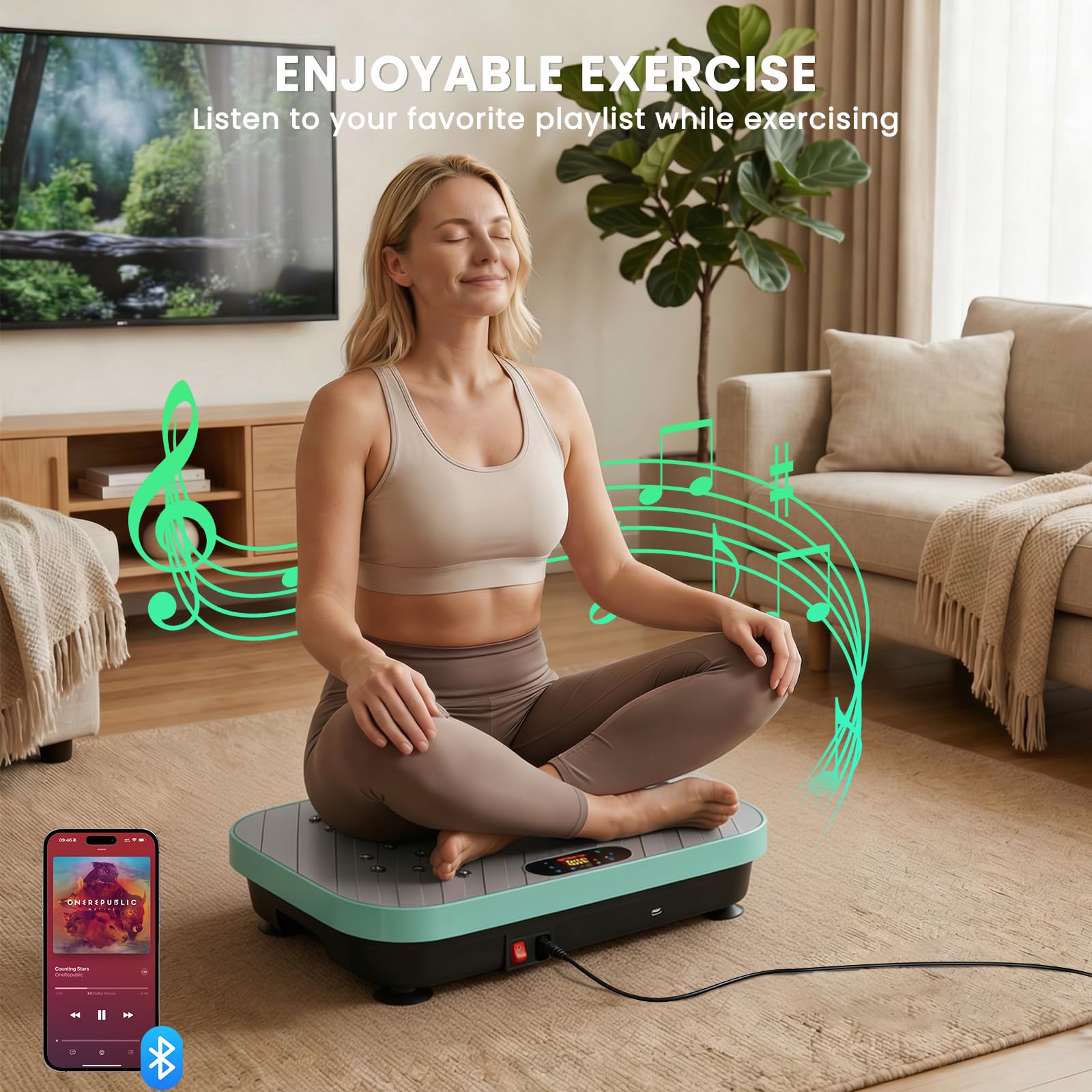TISSCARE - Piastra vibrante per la perdita di peso e il drenaggio linfatico, piastra vibrante da 181,4 kg, piattaforma di allenamento per tutto il corpo, per il fitness a casa, idea regalo
