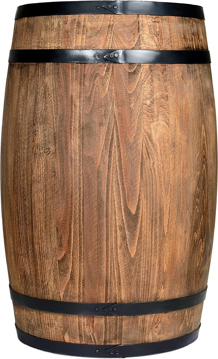 weeco Holzfass mit Flaschenöffner und Weinregal. Fassbar 80cm - Rustikale deko Barschrank - Hausbar RGB Weinrefal, Fassbier, Whisky Bar. Geschenk für Männer (Dunkelbraun/wenge)