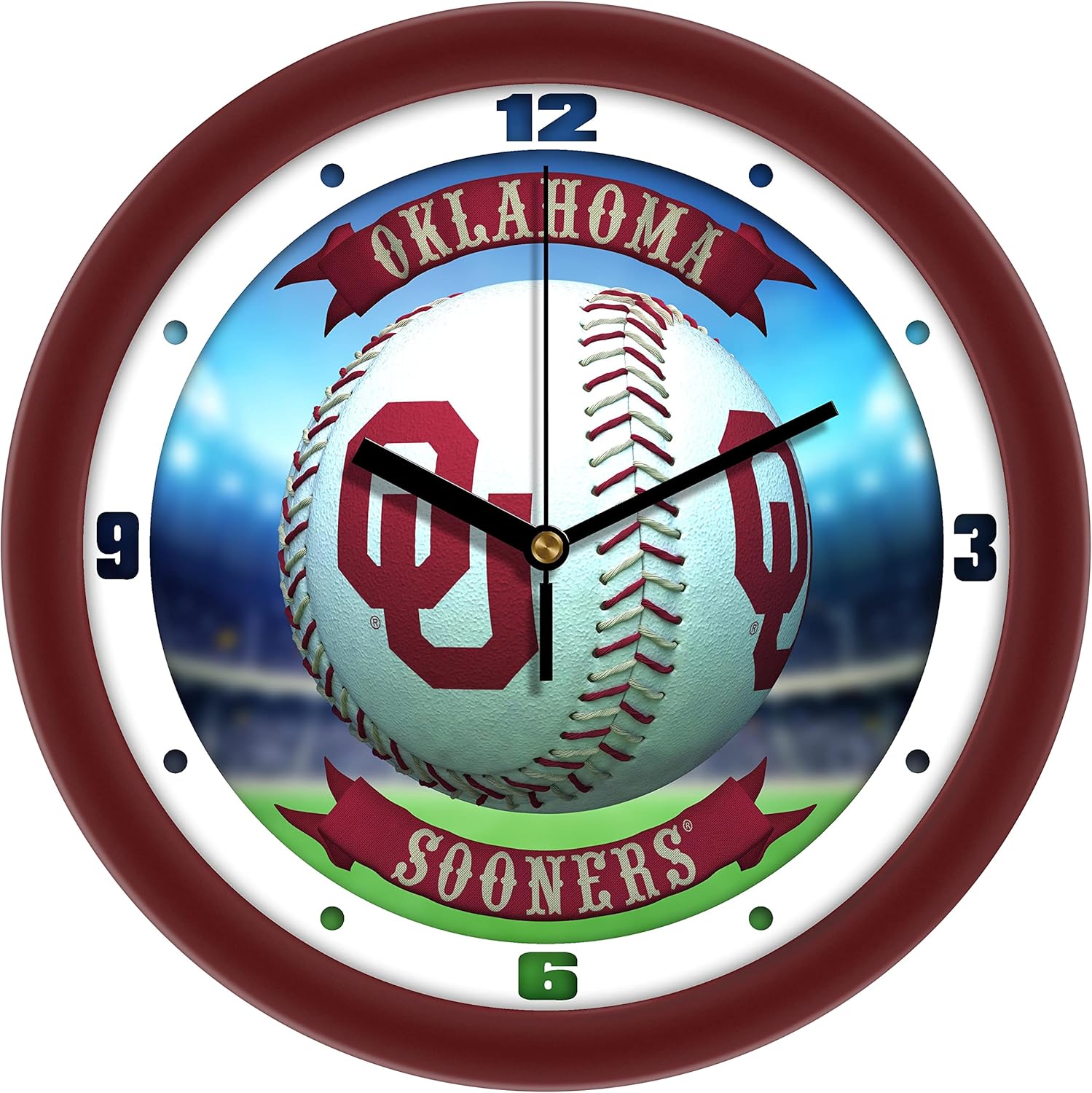 SunTime Oklahoma Sooners Home Run Team Wall Clock