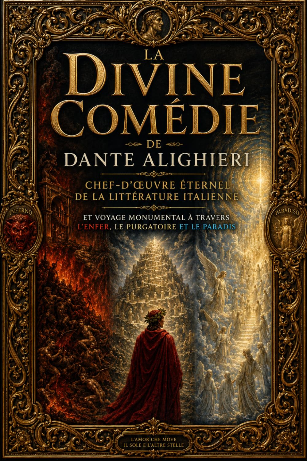 La Divine Comédie de Dante Alighieri : Chef-d’Œuvre Éternel de la Littérature Italienne et Voyage Monumental à Travers l’Enfer, le Purgatoire et le ... Spirituelle de Vérité, de Justice et de Salut