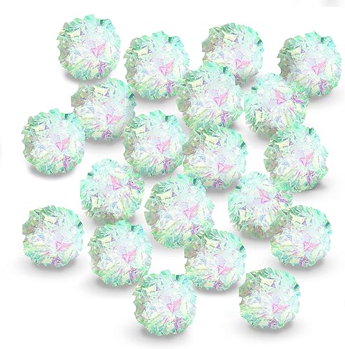 Miniatura 2 de SunGrow Mylar - Pelotas arrugadas para gatos, 2 pulgadas, brillante y antiestrés, ligeras e ideales para usar en proyectos de manualidades, pelota