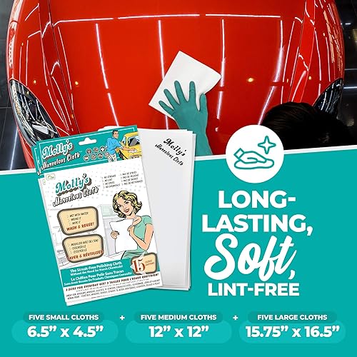Miniatura 4 de Molly's - un maravilloso paño de limpieza, sin rayar, sin pelusa, paño de limpieza de microfibra, paño de pulido para vidrio, acero inoxidable, uso