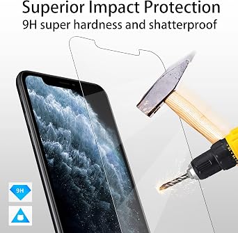 4youquality 4-Pack for iPhone 11 Pro, XS & X Screen Protector