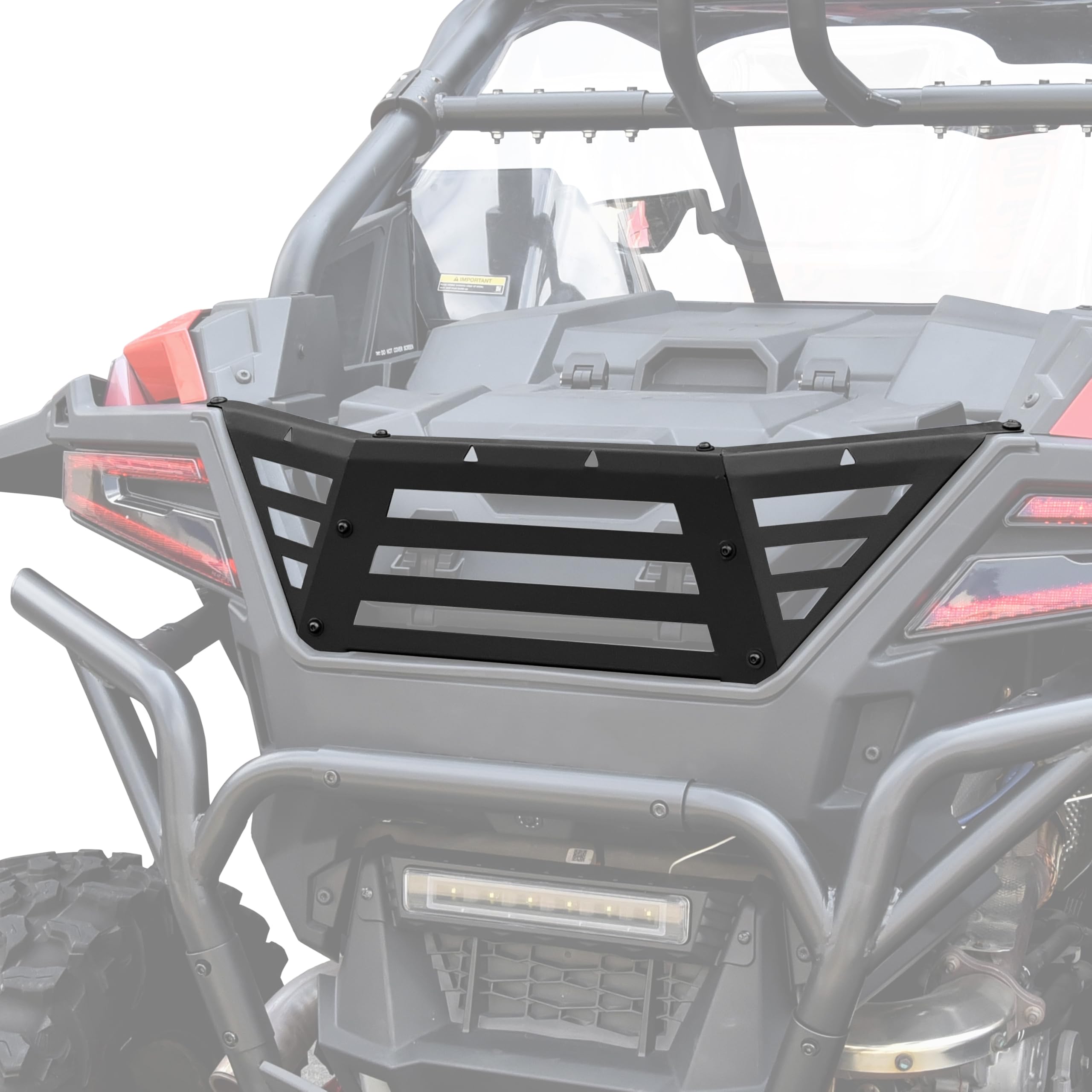 POKIAUTO Rear Cargo Bed Extender Tailgate for RZR PRO, Heavy Duty Steel Rear Cargo Bed Rack Extender Tailgate Enclosure Kit for Polaris RZR PRO XP/PRO