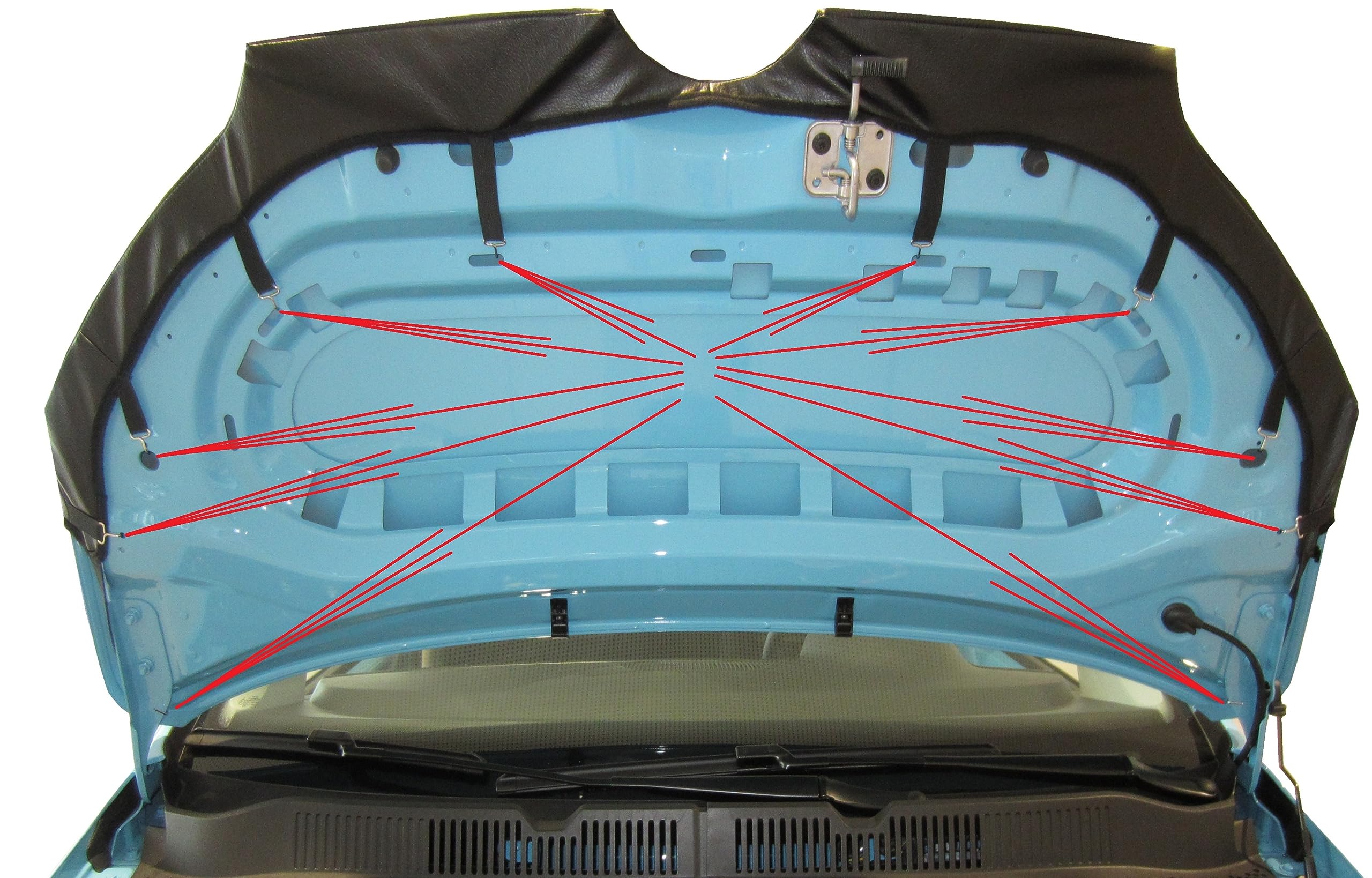 AB3-00428 Carbon Optique Bra DE Capot Compatible avec VW Volkswagen UP Depuis 2011 Protege Capot Tuning Bonnet Bra