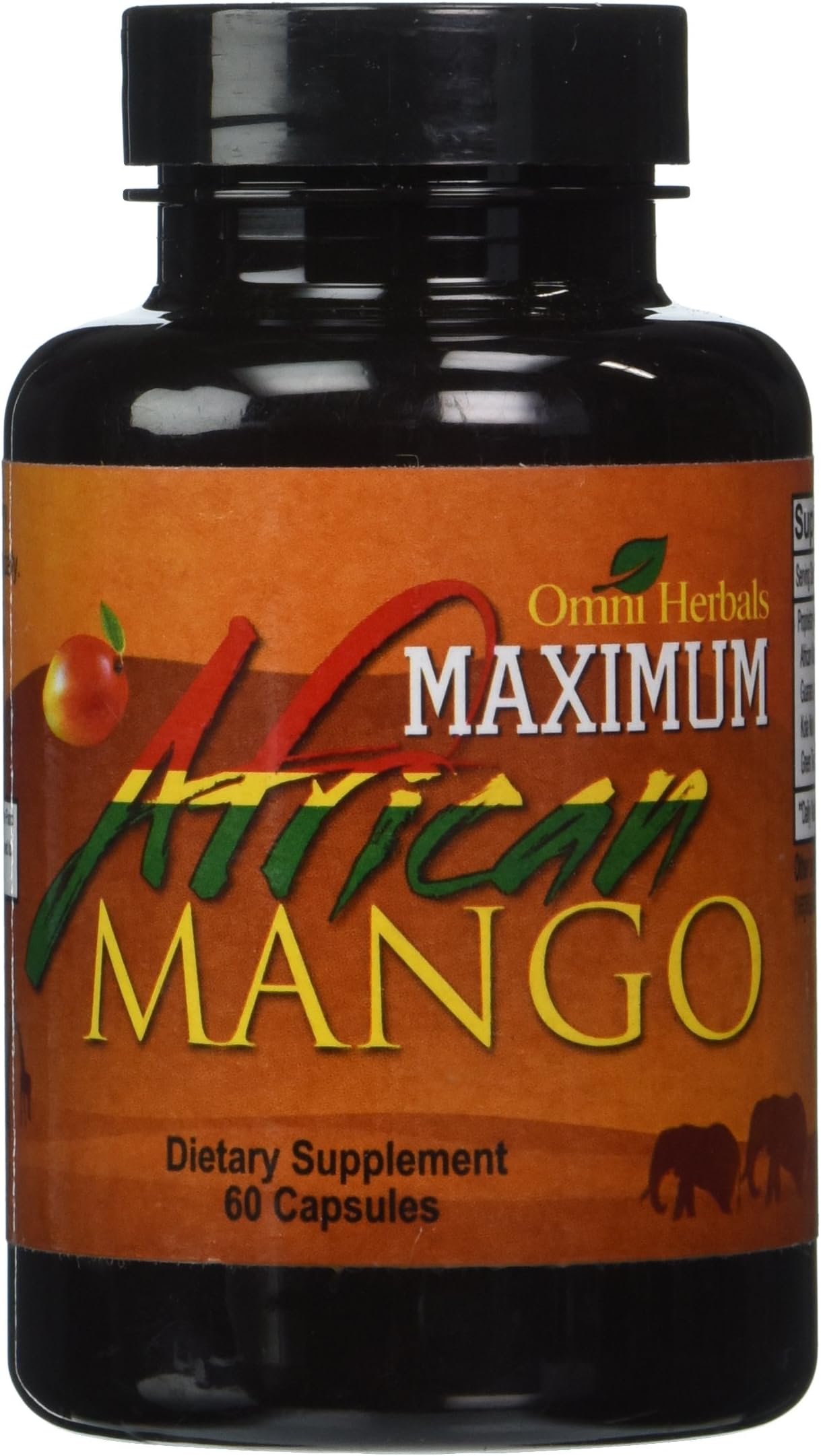 Maximum African Mango - 100% Pure African Mango Plus Guarana - Kola Nut - Green Tea - Advanced Weight Loss Supplement - High Potency - Appetite Suppressant - Energy Boosters - Fat Burner - Slimming - Highest Quality - All Natural - No Caffeine Added - 450 mg per Capsule (1 Bottle - 1 Month Supply)