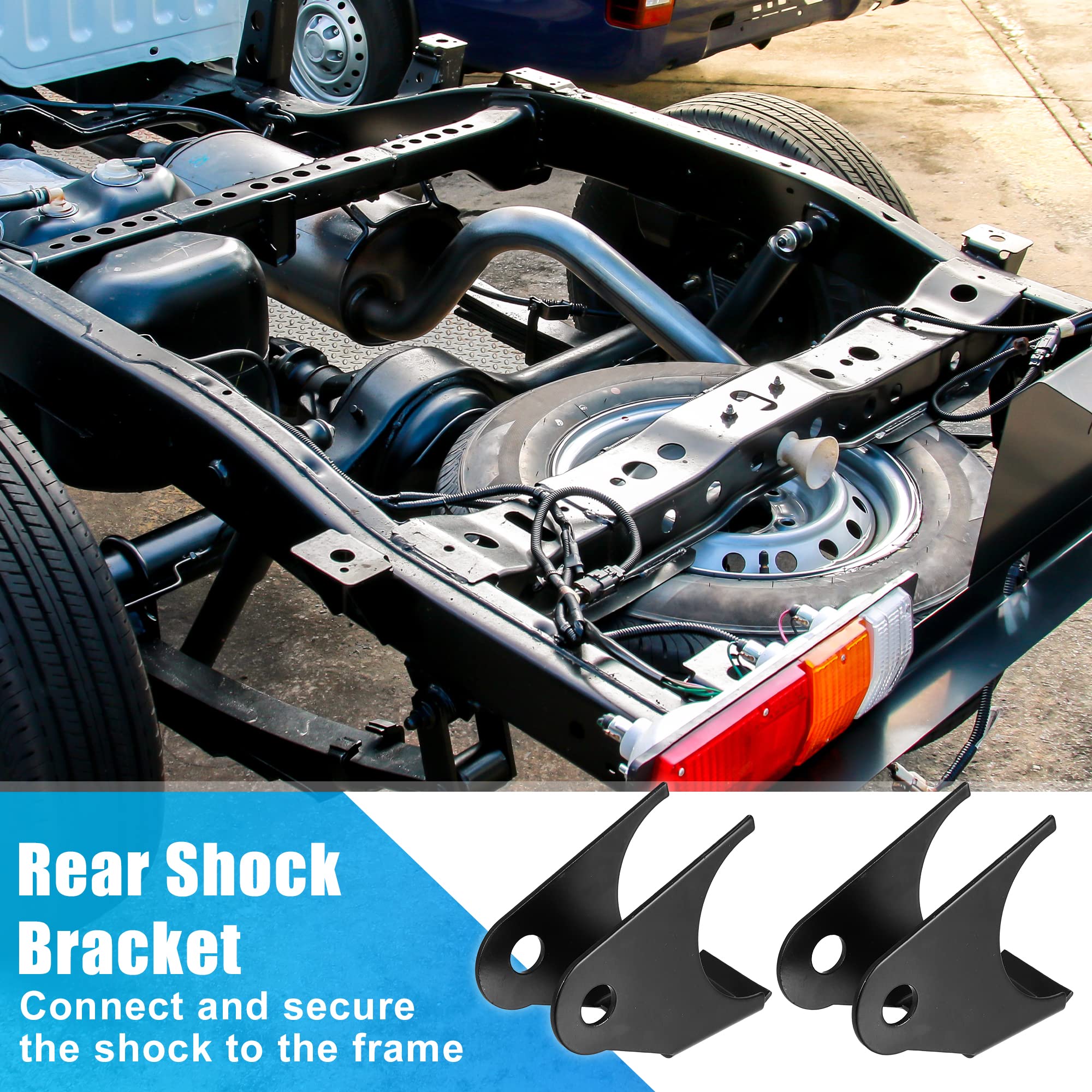 X AUTOHAUX 2 Pcs Rear Upper Shock Absorber Bracket Shock Mount Repair Kit for GMC Sierra 1500 2500 for Chevrolet Silverado 1500 2500 1999-2006 Replaces 523-288