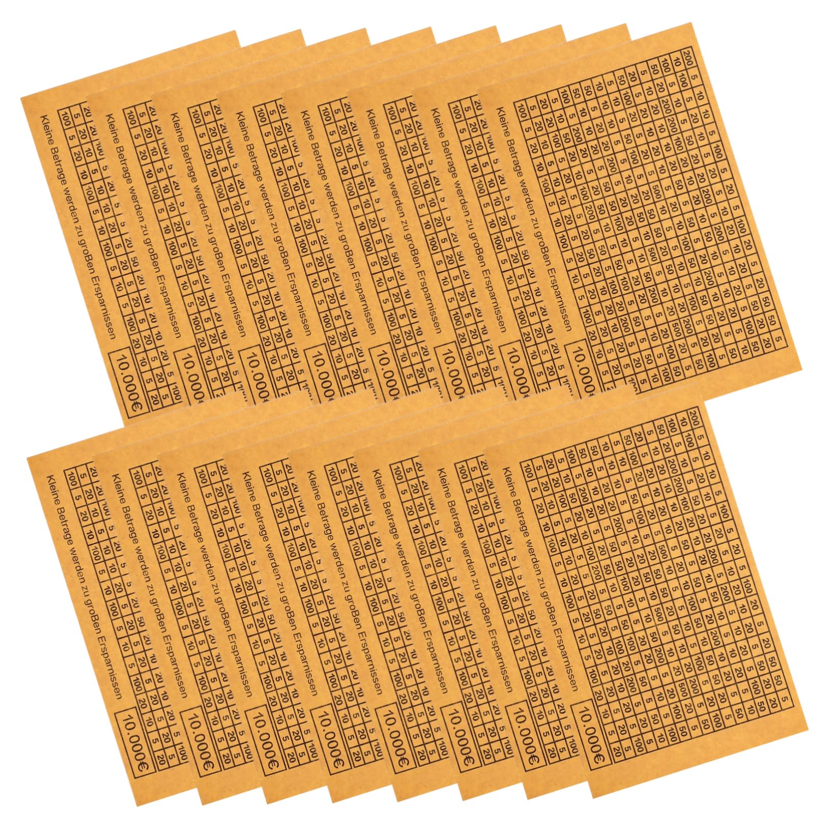 VOSAREA Financial Goal Stickers: DIY Euro Savings Jar Number Labels Educational Money Bank Decor